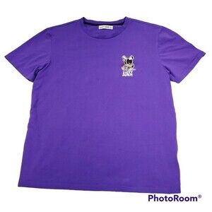 BKYS Lucky Charm T-Shirt Purple Bunny Logo Embroidered Men's Size XL Streetwear